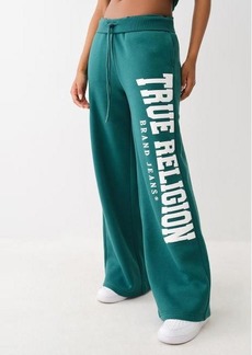 True Religion Women's Puff Print Logo Sweat Pant