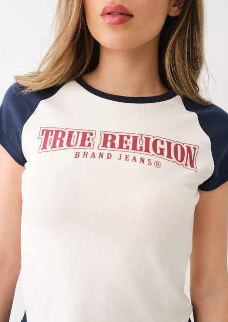 True Religion Women's Raglan Baby T-Shirt