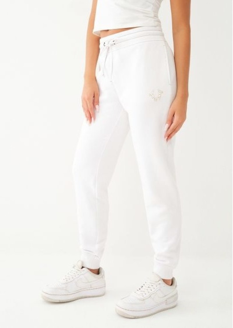 True Religion Women's Studded Fleece Jogger