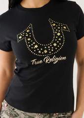 True Religion Women's Studded Horseshoe Tee