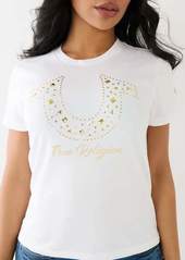 True Religion Women's Studded Horseshoe T-Shirt