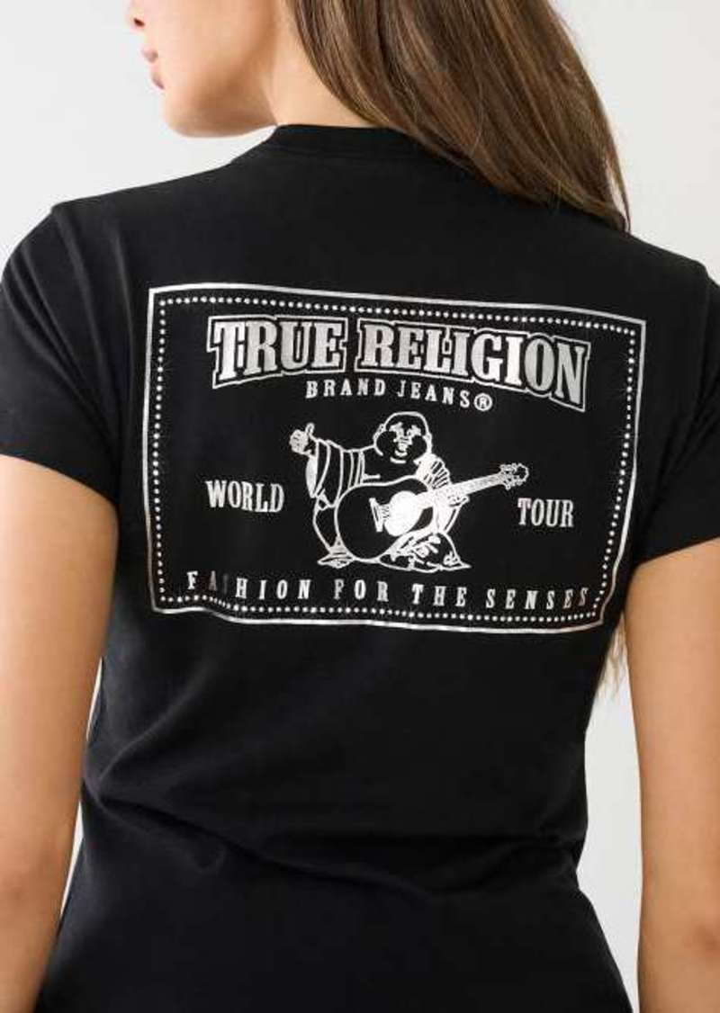 True Religion Women's Studded Logo Tee