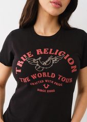 True Religion Women's Studded Wing Horseshoe T-Shirt