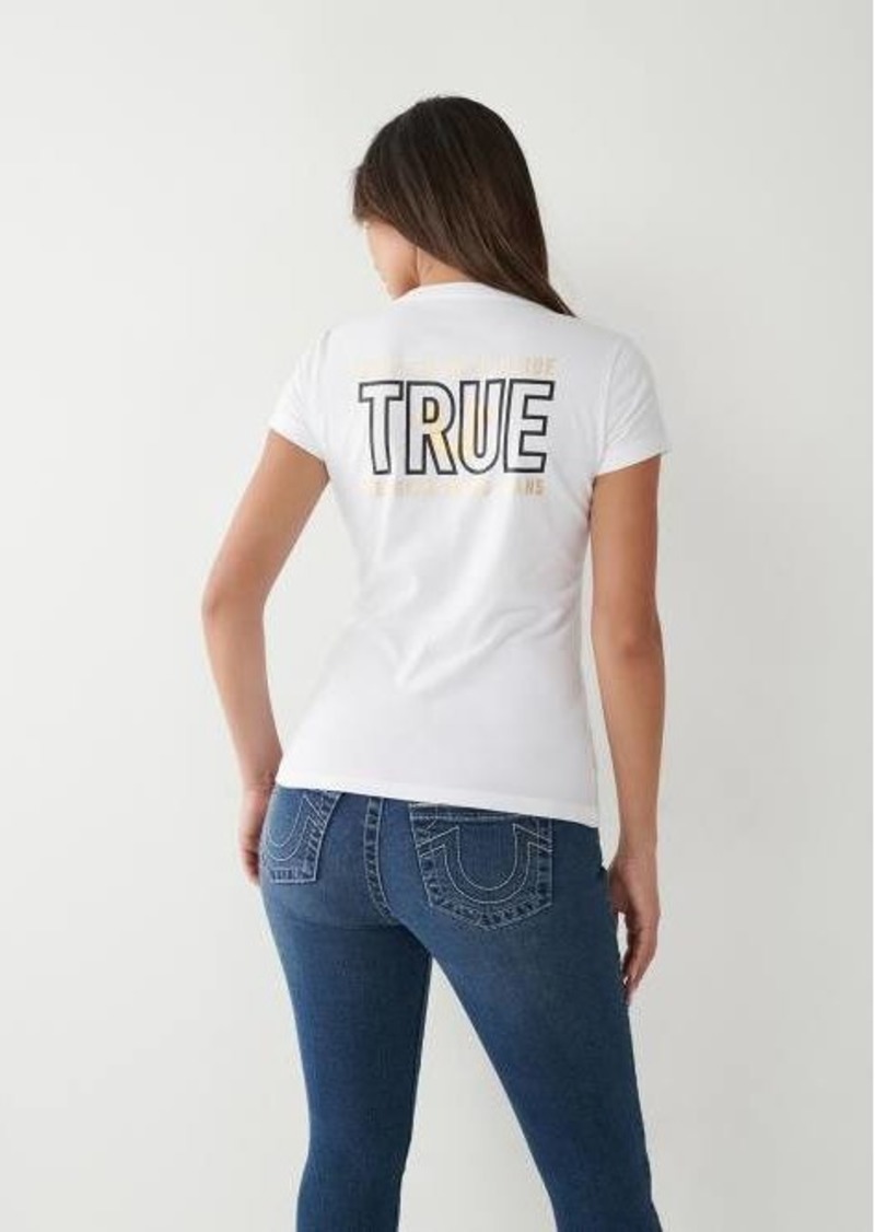 True Religion Women's True Logo V Tee