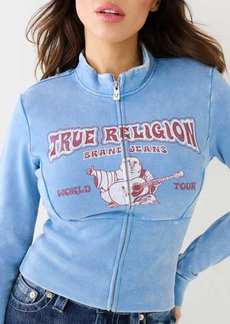 Women's True Religion Logo Zip Crop Jacket