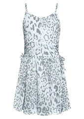 Truly Me Animal Print Side Ruched Dress