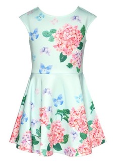 Truly Me Kids' Beaded Floral Cap Sleeve Dress