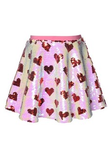Truly Me Kids' Flip Sequin Heart A-Line Skirt