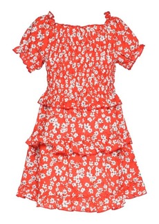 Truly Me Kids' Floral Tiered Dress