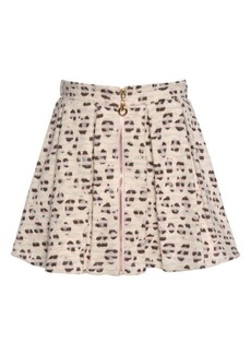 Truly Me Kids' Leopard Jacquard Skirt