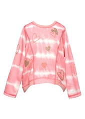 Truly Me Kids' Tie Dye Sweatshirt in Pink Multi at Nordstrom