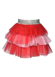 Truly Me Tiered Colorblock Tulle Skirt