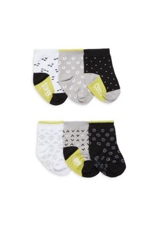Trumpette Baby Kid's Quinn 6-Pack Graphic Ankle Socks