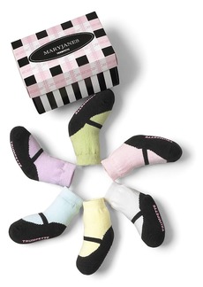 Trumpette Girls' Mary Jane Pastel Socks, 6 Pack - Baby