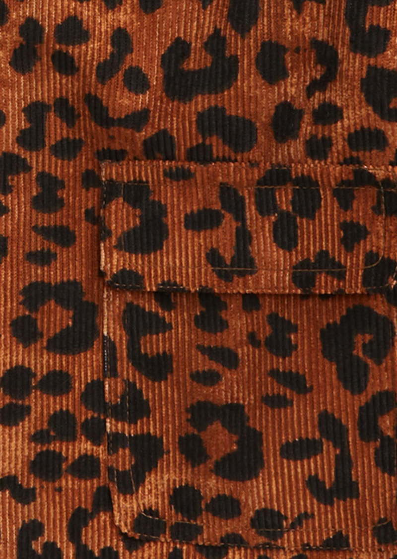 leopard print corduroy jacket