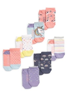 Tucker + Tate Days of the Week Assorted 7-Pack No-Show Socks in Blue Omphalodes Multi at Nordstrom