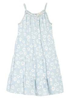 Tucker + Tate Happy Day Tiered Sundress in Blue Seaside Wash Animal Spots at Nordstrom
