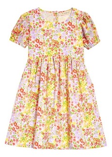 Tucker + Tate Kids' Floral Puff Sleeve Dress in Purple Bloom Spring Ditsy at Nordstrom
