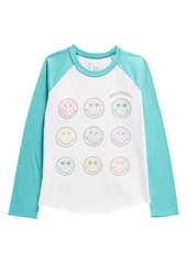 Tucker + Tate Kids' Raglan Sleeve Cotton Graphic T-Shirt in White- Multi Smiley at Nordstrom Rack