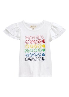 Tucker + Tate Kids' Ruffle Confetti Top in White- Multi We Are Equal at Nordstrom Rack