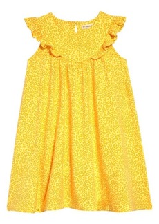 Tucker + Tate Kids' Ruffle Print Dress in Yellow Iris Tilted Triangles at Nordstrom