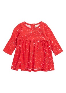Tucker + Tate Print Long Sleeve Cotton Dress in Red Pepper Spots And Stars at Nordstrom