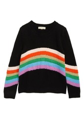 Tucker + Tate Kids' Rainbow Stripe Sweater in Black Rainbow at Nordstrom