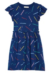 Tucker + Tate x Smithsonian Print Play Dress in Blue Estate Foot Print at Nordstrom
