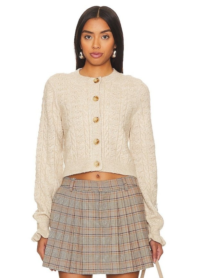 Tularosa Palmira Cropped Cable Cardigan