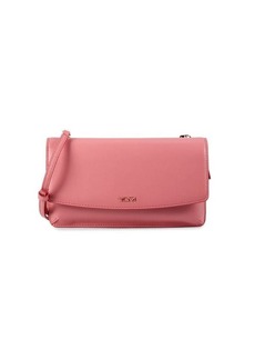 Tumi Logo Leather Crossbody Bag