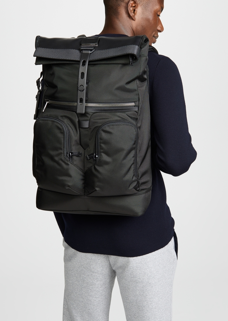 tumi alpha bravo london roll top backpack