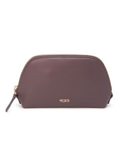 Tumi Belden Leather Cosmetic Pouch in Dark Mauve at Nordstrom