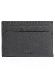 Tumi Leather Money Clip Card Case in Grey Texture at Nordstrom