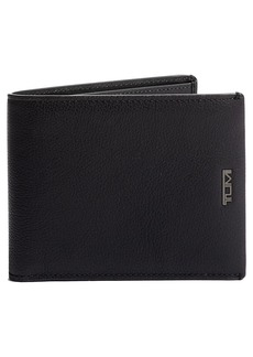 Tumi Nassau Global Leather Wallet with Removable Passcase in Black Texture at Nordstrom