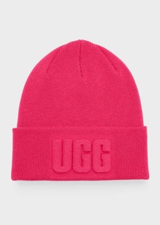 UGG 3D Graphic Logo Wool-Blend Beanie 