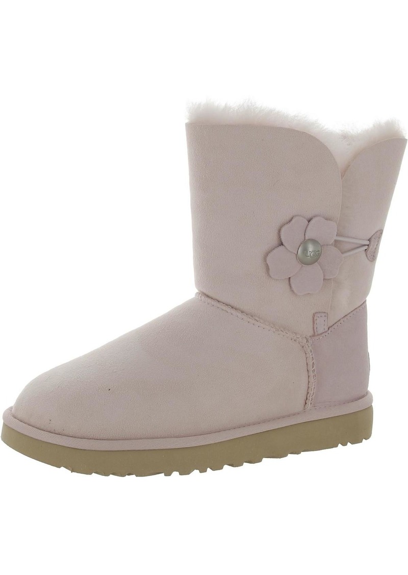 UGG Bailey Button Womens Suede Lined Casual Boots