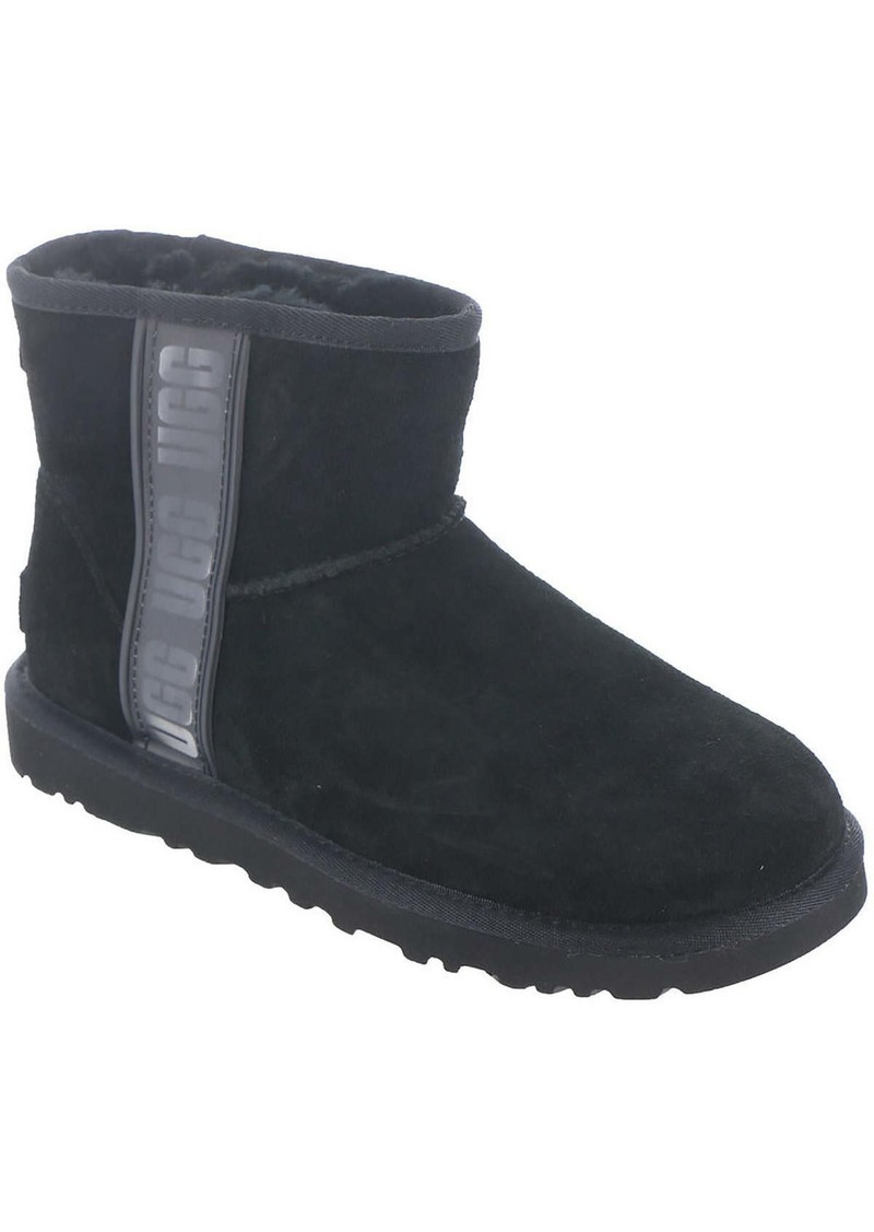 UGG Classic Mini Womens Suede Faux Fur Lined Ankle Boots