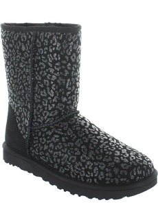 UGG Classic Short Womens Suede Snow Leopard Winter Boots
