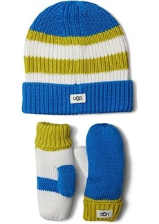 UGG Color-Block Beanie and Mittens Set (Toddler/Little Kids)