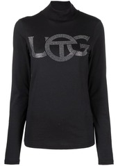 UGG crystal-logo roll-neck jumper