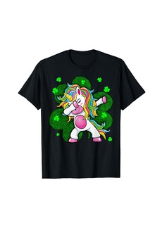 UGG Dabbing Unicorn Lucky Shamrock St Patrick's Day T-Shirt