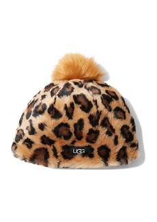 UGG Faux Fur Beanie with Faux Pom (Toddler/Little Kids)