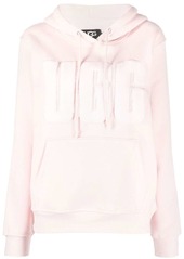 UGG faux-fur logo-embossed hoodie