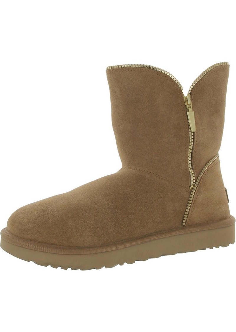 UGG Florence Womens Leather Side Zipper Winter & Snow Boots