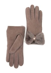 UGG Genuine Dyed Shearling Bow Shorty Gloves