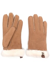 UGG shearling-trim suede gloves