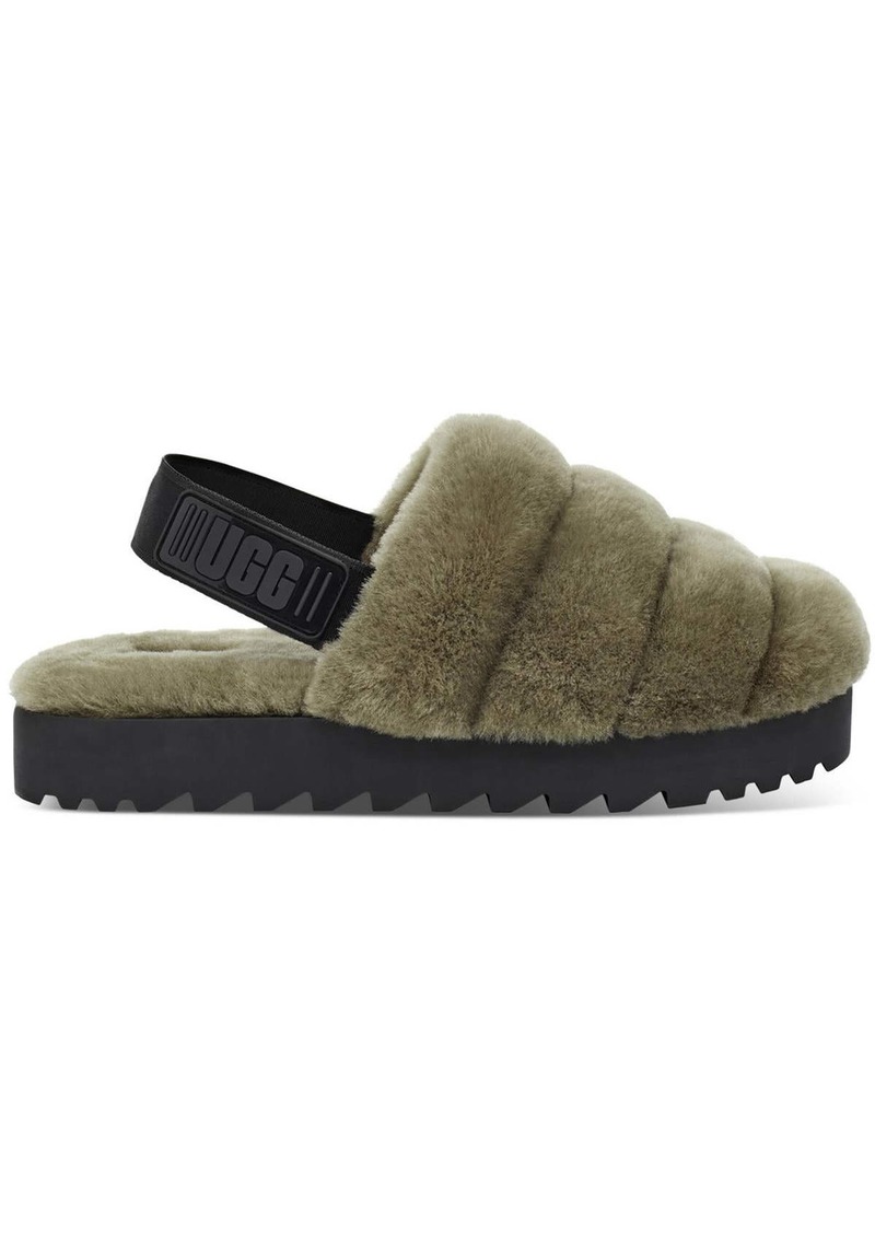 UGG Super Fluff Womens Shearling Cozy Slingback Slippers