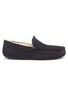 Ugg - Ascot Wool-lined Suede Slippers - Mens - Navy