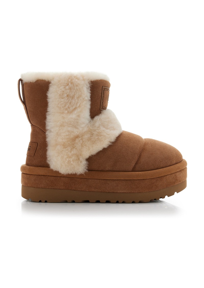 UGG - Classic Chillapeak Shearling Platform Boots - Tan - US 10 - Moda Operandi