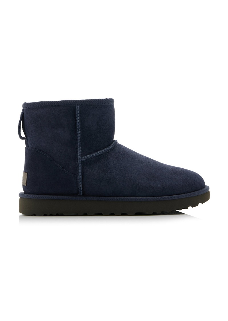 UGG - Classic Mini II Shearling Boots - Blue - US 6 - Moda Operandi